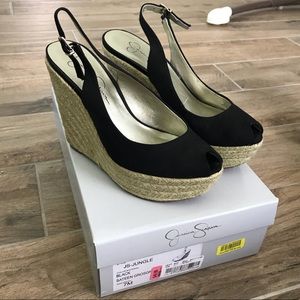 Black Jessica Simpson Wedges